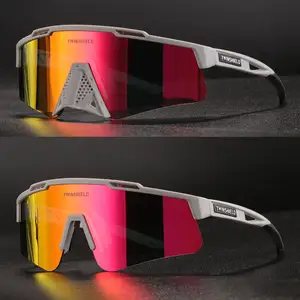 Óculos de sol TwinShield para homens, óculos esportivos polarizados com logotipo de marca, marca 9406 para caminhadas, corrida, pesca, condução e bicicleta de estrada, marca de 2024