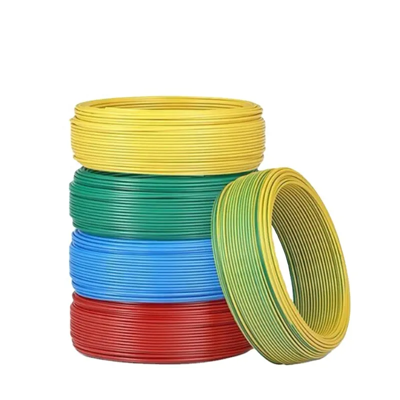 Cable factory direct copper core electrical wires1/1.5/2.5/4/6/10/16/25mm square BV/BVR hard wire/multi-strand soft wire