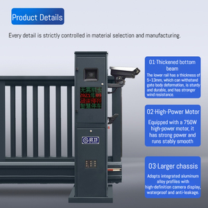 <span class=keywords><strong>Portail</strong></span> <span class=keywords><strong>coulissant</strong></span> cantilever en aluminium Qigong Factory, <span class=keywords><strong>portail</strong></span> de sécurité industriel pour centre de données/école/ouverture automatique - Product Image 6
