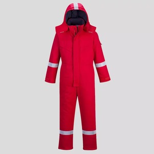 Overol de Trabajo Rojo para Hombre con Franjas Reflectantes, Uniforme de Seguridad de Poliéster, Diseño con Capucha y Manga Larga - Product Image 5