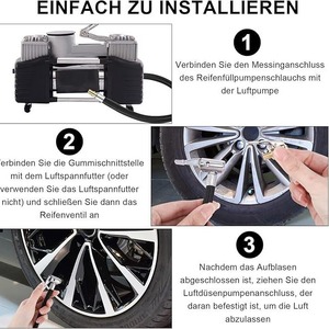 Adaptador de manguera para inflar neumáticos, 35 cm, válvula de 8 mm, conector de aire para inflador de neumáticos de coche, para neumáticos sólidos. - Product Image 4