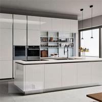 Meuble de buanderie moderne en bois noir sur mesure, professionnel, pré-assemblé, modulaire, fabriqué en Chine, avec finition en marbre stratifié