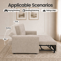 Sofá Cama Convertible Moderno Multifuncional para Apartamentos Pequeños - Sofá Cama Plegable de Tela para Sala de Estar y Dormitorio