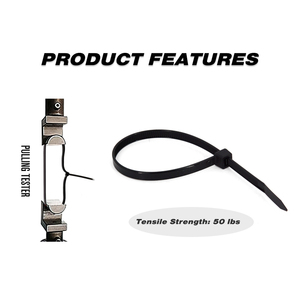 100 piezas de 7,4 pulgadas de nailon negro Zip Ties Heavy Duty 50lbs Fuerza industrial Bridas para cables para herramientas de limpieza de automóviles - Product Image 3