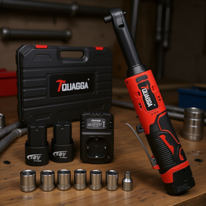 Llave de trinquete inalámbrica Tquagga de 18 V, 57 Nm, accionamiento de 3/8 pulgadas, herramienta a batería con juego de vasos y 2 baterías - Product Image 2