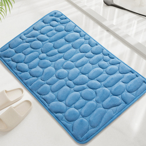 SHENGDE Lavable Salle De Bains <span class=keywords><strong>Tapis</strong></span> <span class=keywords><strong>Tapis</strong></span> Super Absorbant <span class=keywords><strong>Tapis</strong></span> De Toilette <span class=keywords><strong>Antidérapant</strong></span> Doux Pavé En Relief Mousse À Mémoire <span class=keywords><strong>Tapis</strong></span> De Bain - Product Image 1