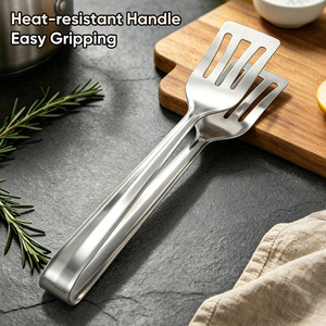 ที่คีบอาหารสแตนเลส ทนความร้อน ที่คีบเสิร์ฟ ที่หนีบย่าง อุปกรณ์ครัวบาร์บีคิว - Product Image 2