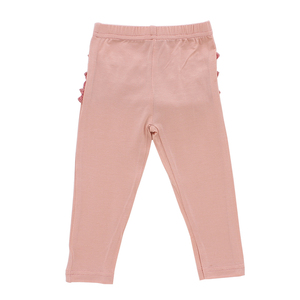 Pantalon élastique pour bébé fille, <span class=keywords><strong>legging</strong></span> de couleur unie à volants, doux et respirant - Product Image 2