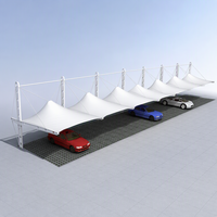 Abri de voiture à membrane mural perforé, gain de place, abri de stationnement étanche résistant aux UV, taille personnalisée