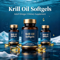 Capsules de Krill en Gélules Sans Odeur et Sans Sucre, Marque Blanche OEM, Complément Alimentaire en Gros, Formule Personnalisée, Emballage Personnalisé