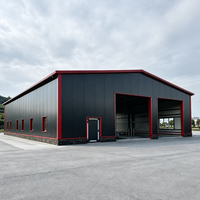 Structure en acier pour atelier de réparation automobile et de stockage de véhicules, porte large, espace élevé pour les véhicules et les travaux de réparation
