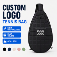 Sac de raquette de pickleball et de tennis léger avec bandoulière, sac à dos matelassé pour la gym et les activités de plein air