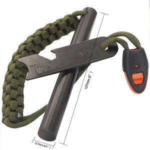 1/<span class=keywords><strong>2</strong></span>*5 pouces Ferro Rod Survival Emergency <span class=keywords><strong>Firestarter</strong></span> Kit Étanche Paracord Poignée Flintstone Fire Starter Set - Product Image 2