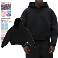 Sweat à capuche oversize personnalisé pour hommes, style streetwear, en molleton de coton épais, coupe courte, uni, pour fabricants