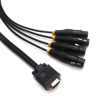 DB9PIN a 4 XLR Cable de audio hembra Xlr 3pin DB9 a Xlr Cable personalizado