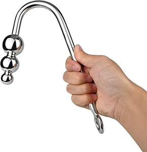 Roestvrijstalen Anale Haak Butt Plug Haak Fetisj Met 3 Verwisselbare Hartballen Anale Seksspeeltjes Voor Liefhebbers Paar Homo Lesbiennes - Product Image 1