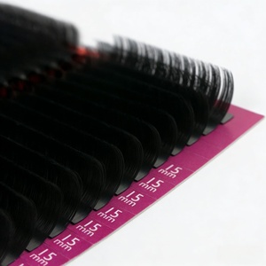 ขนตาปลอมแบบกำมะหยี่สำหรับต่อขนตาแบบเส้นต่อเส้น แบรนด์ส่วนตัว ขนตาแบบวอลลุ่ม ถาดขนตาขายส่ง รับผลิตแบบ OEM ODM - Product Image 2