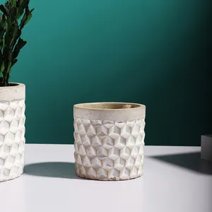 Personalizzato migliore qualità outdoor indoor decorativo basamento della pianta/cilindro di cemento vaso di fiori per il giardinaggio