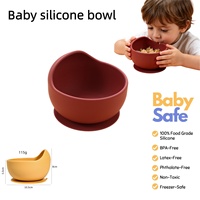 Silikon-Baby-Fütterungsschale mit Saugnapf, BPA-freie Schüssel für Kleinkinder und Kinder ab [Anzahl] Monaten