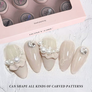 HONEY GIRL Gel de tallado sólido barato al por mayor diseños de Arte de uñas 3D 5D tallado uñas duras Gel tallado Uv Led pintura Gel polaco - Product Image 4