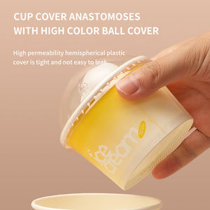 Tapa de papel desechable de doble pared para vasos de helado, con logo personalizado impreso, para gelato y yogur helado, 4oz/5oz/8oz, grado alimenticio, Tequila - Product Image 4