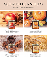 Lilin Aromaterapi Beraroma Rempah-rempah Label Pribadi OEM 7oz 198g dalam Stoples Amber Dekorasi Musim Gugur yang Nyaman Logo Kustom Pesanan Grosir