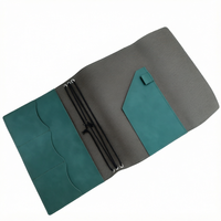 Organisateur de documents en cuir PU avec logo personnalisé, format A5, étui pour bloc-notes à feuilles mobiles, couverture de planificateur, porte-carnet