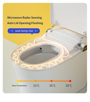 WC intelligent à économie d'eau, à double chasse, monobloc, à poser au sol, pour une utilisation résidentielle et commerciale durable