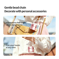 Écouteurs sans fil M197 TWS pour femmes avec affichage numérique, Bluetooth V6.0, miroir de maquillage, autonomie de 5h, écouteurs à clip pour filles