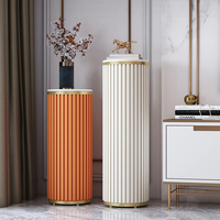Nuevo Soporte de Flores de Piedra de Roca, Estilo Moderno y Lujoso, para Sala de Estar, Decoración del Hogar, Junto a la Televisión, con Flor Redonda
