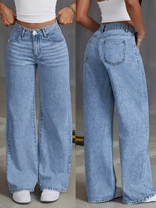 <span class=keywords><strong>Jean</strong></span> ample vintage décontracté taille haute respirant en denim pour femme, coupe large, longueur cheville, idéal hiver, été, automne, printemps – Style <span class=keywords><strong>Mom</strong></span> - Product Image 2