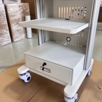 Chariot mobile Likaymo moderne et robuste pour endoscopie, avec tiroir et support de moniteur, pour usage clinique, entièrement assemblé