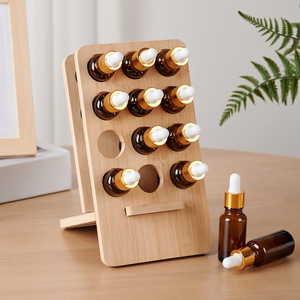 Tailai 12 Bölmeli Ahşap Uçucu Yağ Düzenleyici Raf - Aromaterapi Şişeleri, Dudak Parlatıcısı için Çok Amaçlı Masaüstü Sergi Standı - Product Image 6
