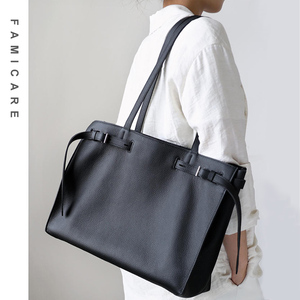 High Quality Women's <strong>Laptop</strong> <strong>Bag</strong> Full Grain Cowhide Totes Handbag Luxury Genuine Leather Shoulder <strong>Bag</strong> Large Capacity for <strong>Ladies</strong> - Product Image 3