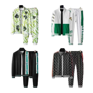 Unisex Casual Deportes Cremallera Abrigo Manga Larga Sólido Peso Pesado Chándal Conjunto Transpirable Ropa Deportiva PARA LA Temporada de Primavera - Product Image 1