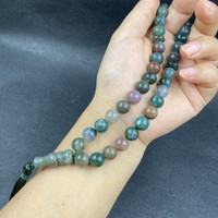 Bracelet de prière islamique en pierre de Jade brut naturel, chapelet religieux en cristal de Tasbih, Bracelet de gland perlé pour cadeau du Ramadan