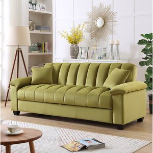 Meilleur prix usine Canapé pliable moderne italien minimaliste en tissu bouclette couleur crème pour salon et chambre - Product Image 4