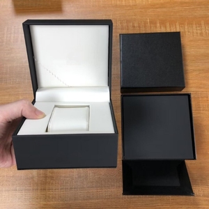 Bán buôn hộp đồng hồ sang trọng da đen các tông chất lượng cao tùy chỉnh logo vuông đồng hồ đóng gói hộp - Product Image 5