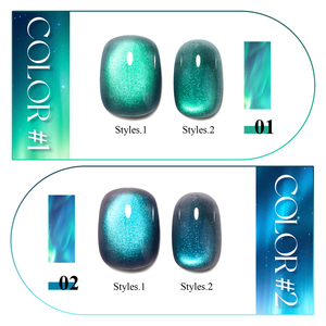 HONEY GIRL Collection d'été 2 couleurs bleu ciel oeil de chat Gel vernis à ongles boîte personnalisée lampe LED Source Style français - Product Image 4