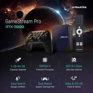 Consola de Juegos 4K con Streaming, Wifi 6, DDR4 4GB, EMMC 64GB, con Controlador, Quad Core RockTek, RTX5000, <span class=keywords><strong>Android</strong></span> 11, ATV TV Box - Product Image 6