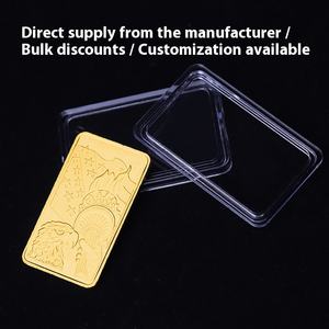 American Liberty Conmemorative <span class=keywords><strong>Gold</strong></span> Coin Square Block Collection Espejo Barra chapada en oro Tallado Tipo grabado Técnica de fundición - Product Image 3