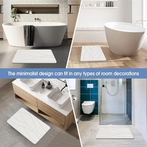Tapis de bain absorbant en diatomite, fabrication industrielle, design moderne, séchage rapide, écologique, antibactérien pour salle de bain - Vente chaude - Product Image 4