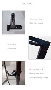 Moderna vendita calda stile estremamente Austere oro rosa telaio stretto <span class=keywords><strong>grigio</strong></span> Tawny vetro alluminio Swing camera da letto Design della <span class=keywords><strong>porta</strong></span> - Product Image 6