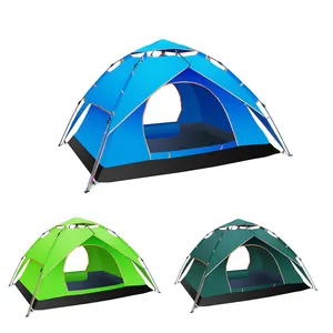 MKAS 3-4 Person Family Big Portable Outdoor Tent Large Space Automatic Waterproof Camping Tent