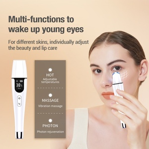 Cordless Heating <b>Vibration</b> Eye Lifting Massager Pen Eye Cream Import <b>Wand</b> Device LED Photon Eye Beauty Care Instrument - Product Image 4