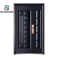 Porte en acier sécurisée haute sécurité, étanche, personnalisable, pour entrée principale extérieure, avec support technique en ligne, design moderne pour villa.