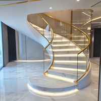 Escalier en colimaçon sculptural moderne de luxe PRIMA, design personnalisé pour l'intérieur de la villa