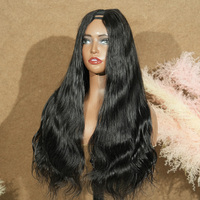 Perruque U-Part sans colle, qualité 12A, cheveux humains vierges brésiliens, ondulés, double épaisseur, 13*4