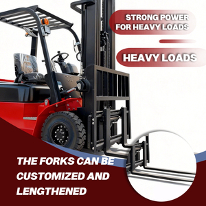 משלוח חינם מלגזות דיזל 1.5 טון כושר העמסה תורן 3 שלבים מרים הידראולי ממקם מזלגות לטיפול בנמלים - Product Image 2