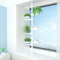 YIJIALE Support de fleurs réglable DIY, étagère télescopique pour plantes, support métallique pour balcon